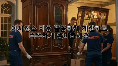 이사청소 비용, 꼼꼼하게 계산하고 똑똑하게 준비하세요!