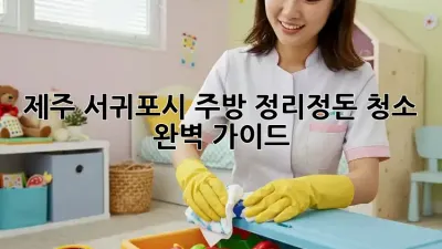제주 서귀포시 주방 정리정돈 청소 완벽 가이드