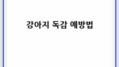 우리 강아지, 감기인가 독감인가?🐶